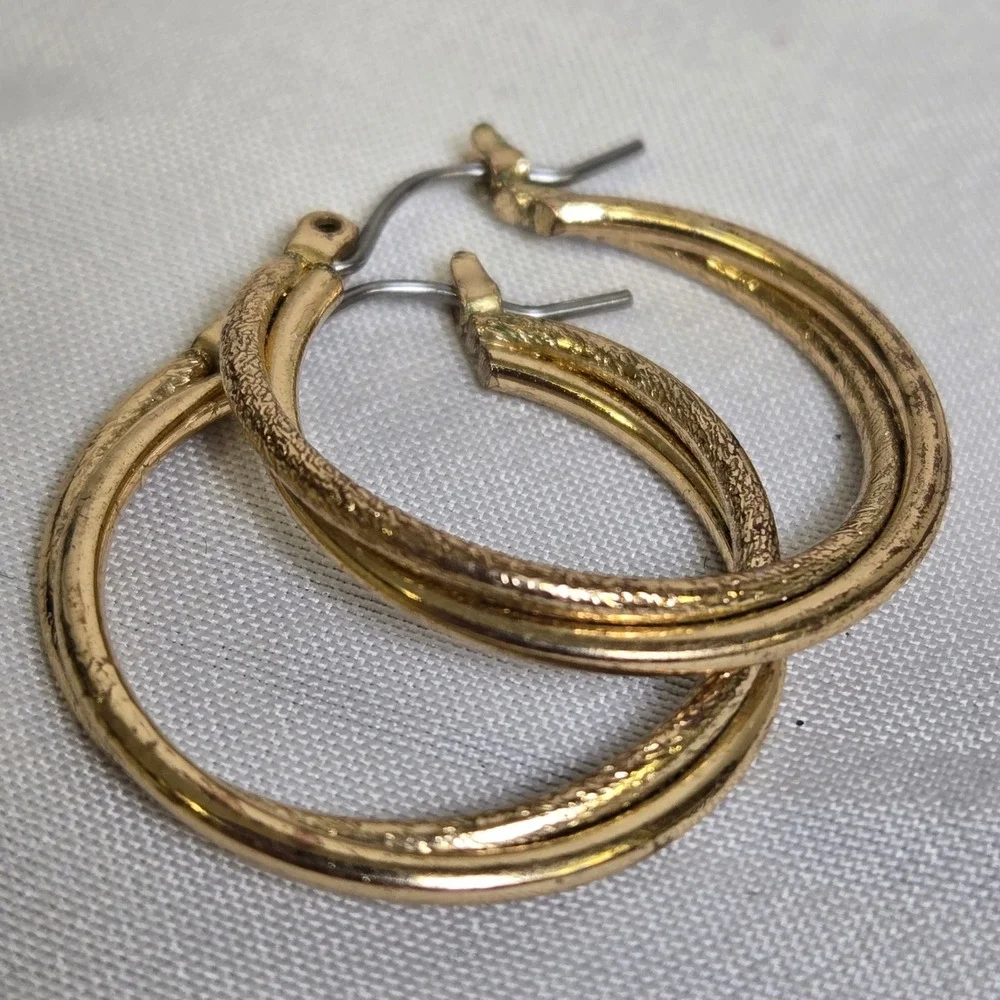 Gold Toned Twisted Design 1